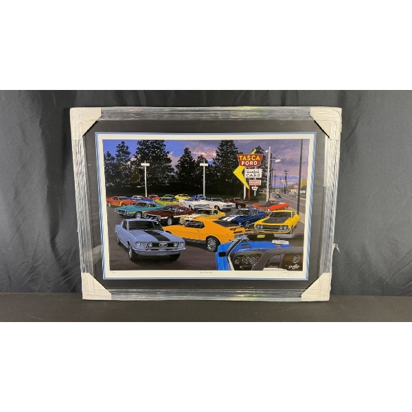 DAVE SNYDER "TASCA COBRA JETS" LIMITED EDITION FRAMED PRINT (128/950) 25" X 33"