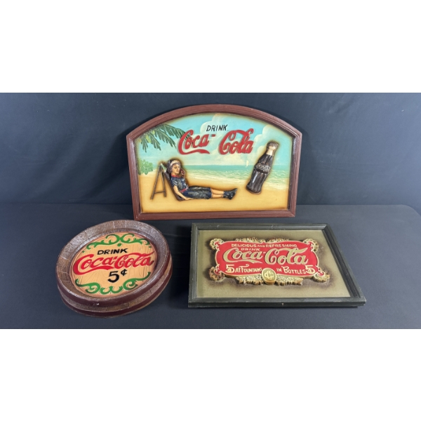 3D COCA-COLA WALL PLAQUES (3)