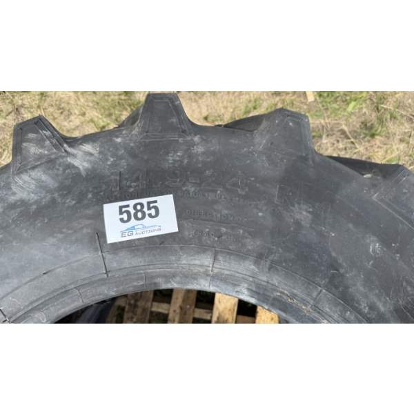 PAIR OF LARGE 14.9-24 R-1 TRACTOR TIRES