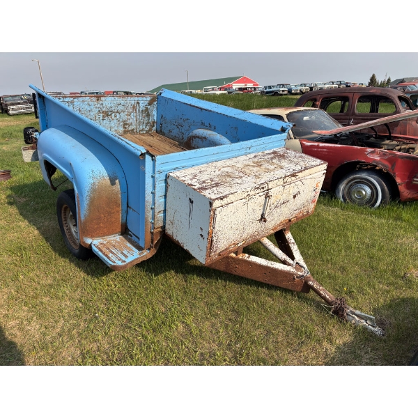 TRAILER MADE FROM A 1953-1979 FORD TRUCK BOX WITH A 1960s THROUGH1970s FRAME