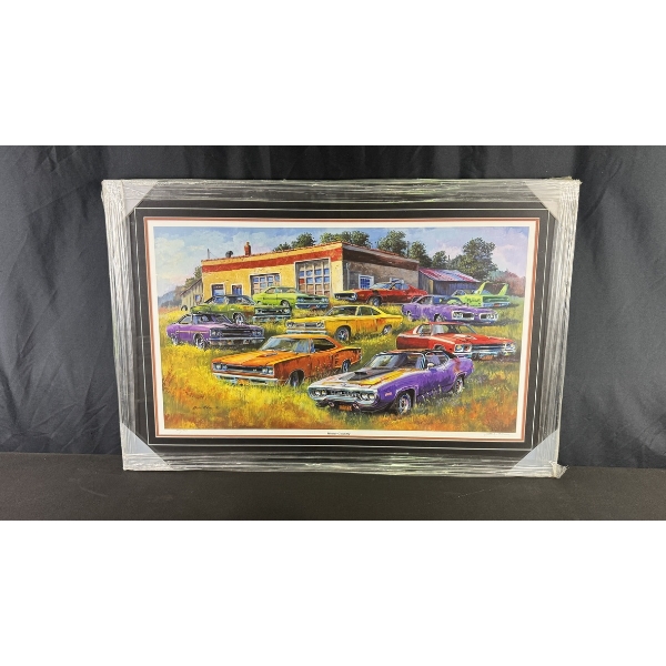 DALE KLEE "MOPAR COUNTRY" LIMITED EDITION FRAMED PRINT (340/950) 24" X 37" 
