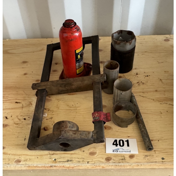SHOP PRESS W/ BOTTLE JACK & DIES