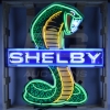 Image 1 : NO RESERVE SHELBY COBRA GREEN IN STEEL CAN NEON SIGN