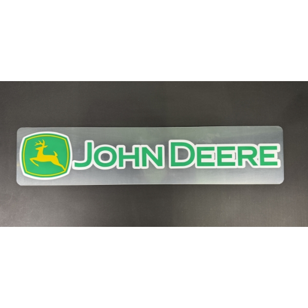 LARGE JOHN DEERE (SILVER) SIGN 4ft x 10"
