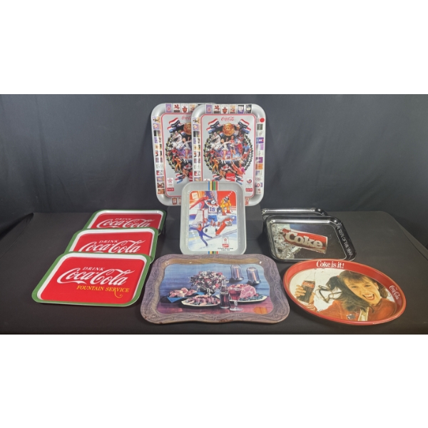 OLYMPIC, FOUNTAIN SERVICE, & MODERN COCA-COLA TRAYS