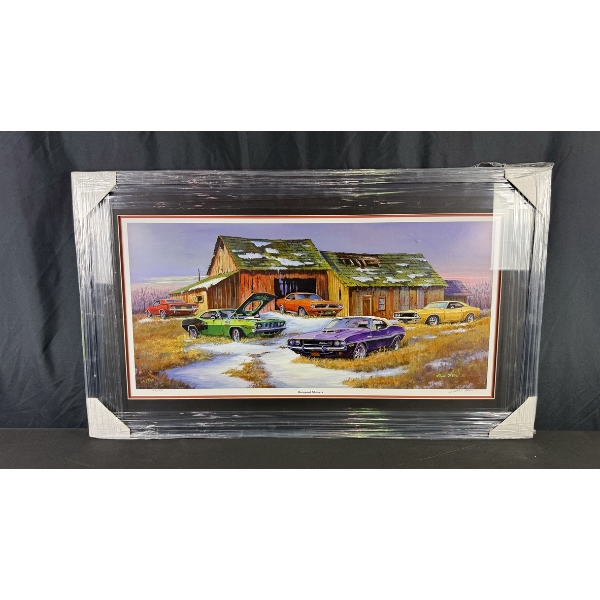 DALE KLEE "BARNYARD SHAKERS" LIMITED EDITION FRAMED PRINT (727/950) 23.5" X 40"