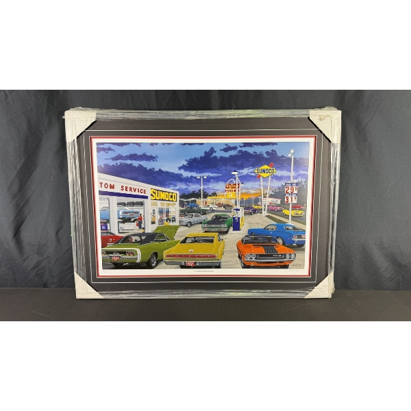 DAVE SNYDER "1775 WOODWARD AVENUE" LIMITED EDITION FRAMED PRINT (90/500) 24" X 33"