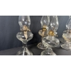 Image 3 : 6 VINTAGE GLASS OIL LAMPS