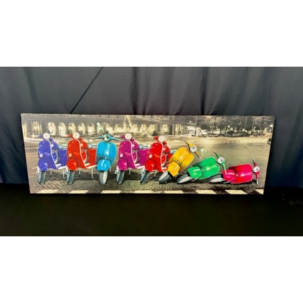 LARGE CANVAS OF SCOOTERS 47" x 16"