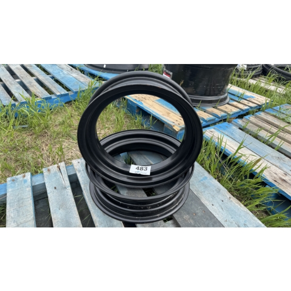 PAIR OF BLACK HEAVY-DUTY RIMS
