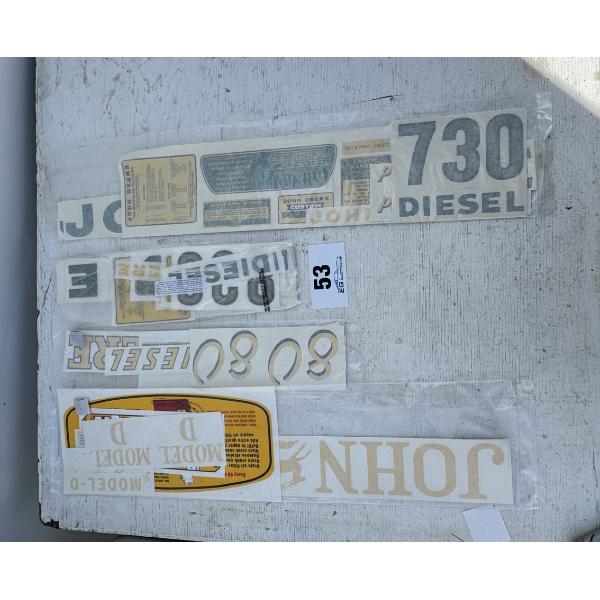 JOHN DEERE 80 / 730 / DIESEL DECALS