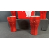 Image 2 : COCA-COLA POAR BEAR MINI FRIDGE & RED ALUMINUM CUPS