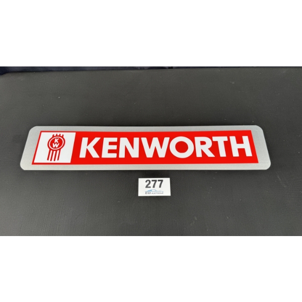 NO RESERVE KENWORTH SIGN 28" X 6"