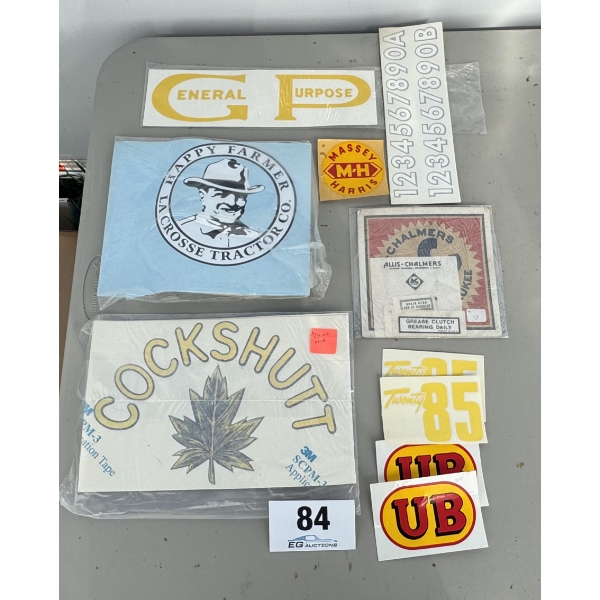 COCKSHUTT, HAPPY FARMER & MISC. TRACTOR DECALS