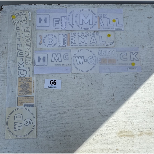 MCCORMICK-DEERING FARMALL DECALS