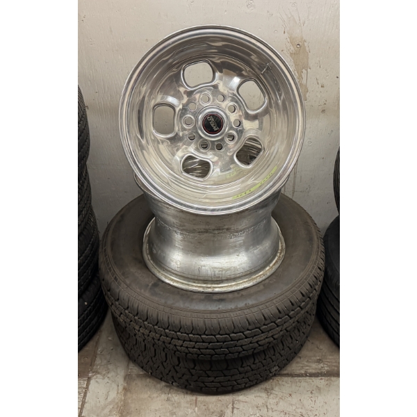 SET OF WELD RACING 15X10 WHEELS 5X4.5 & 5X4.75 W/ CENTER CAPS