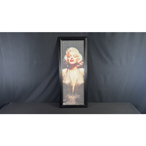 VERTICAL MARILYN FRAMED PICTURE 3FT X 1FT