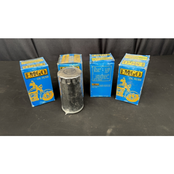 4 EMGO OIL FLTERS HARLEY DAVIDSON OEM 63813-90 