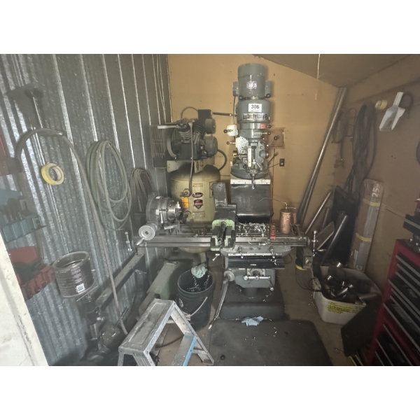 BridgePort 2 HP Manual Milling Machine with Air Compressor