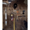 Image 2 : Collection of Tools & Hardware Level, Hammer, Pully / Hoist