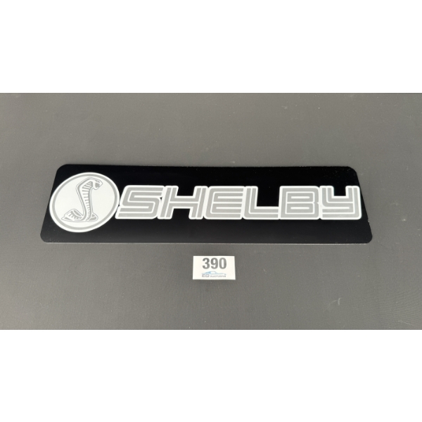 NO RESERVE BLACK & WHITE SHELBY SIGN 28" X 8"