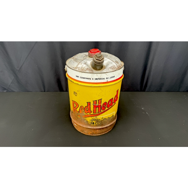 RED HEAD OIL CAN 5 GALLONS