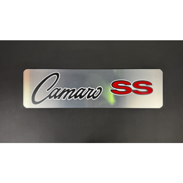 CAMARO SS (SILVER) SIGN 28" x 8"