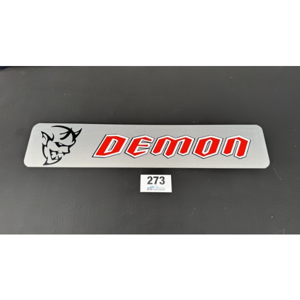 NO RESERVE DEMON SIGN 28" X 6"