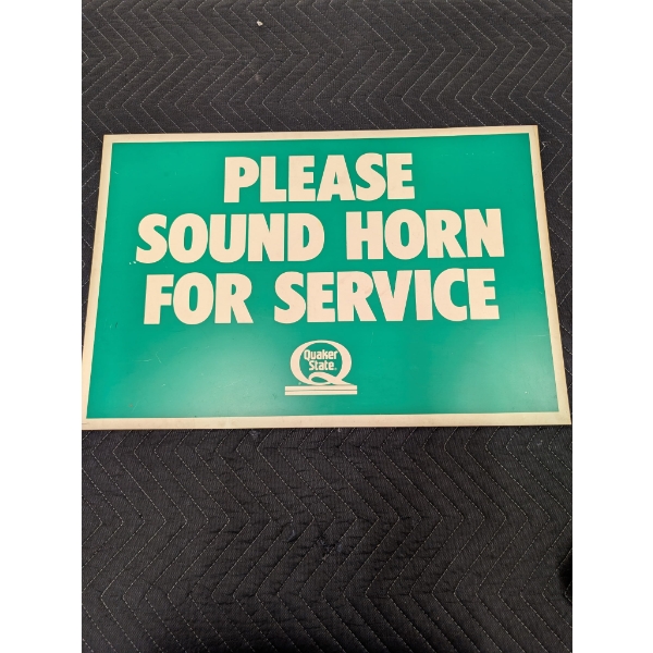 EARLY 70s QUAKER STATE DEALER SIGN