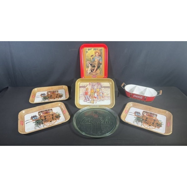 ASSORTED COCA-COLA SERVING TRAYS