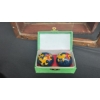 Image 3 : ASSORTED COLLECTIBLES W/ SHADOW BOXES, ASHTRAY, HAND-PAINTED NESTING DOLLS, CLOISONNE DRAGON BALLS