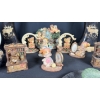 Image 2 : ASSORTED COLLECTIBLES (CERAMIC CLOCK, CARVED HORNS, CHERUBS)