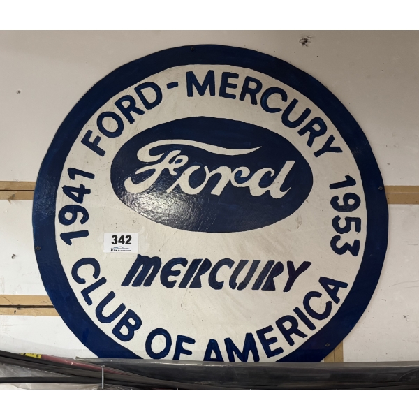 Handmade Ford Mercury 1941 - 1953 Sign