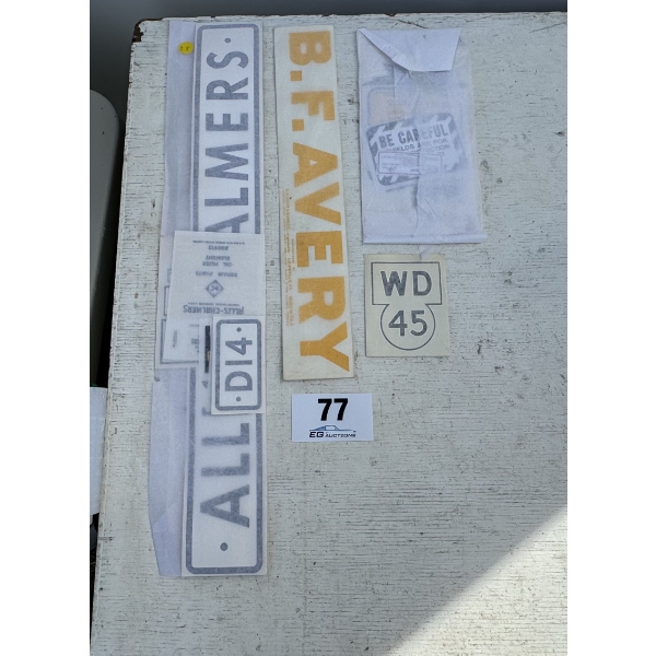 ASSORTED DECALS