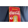 Image 2 : VINTAGE COCA-COLA METAL ADVERTISING SIGN 53" X 17"