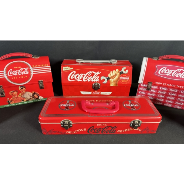 ASSORTED COCA-COLA LUNCHBOX & TOOLBOX TIN COLLECTION