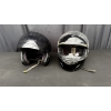 Image 1 : 2 MOTORCYCLE HELMETS WITH VISORS,ONE WITH PULL DOWN SUNGLASSES