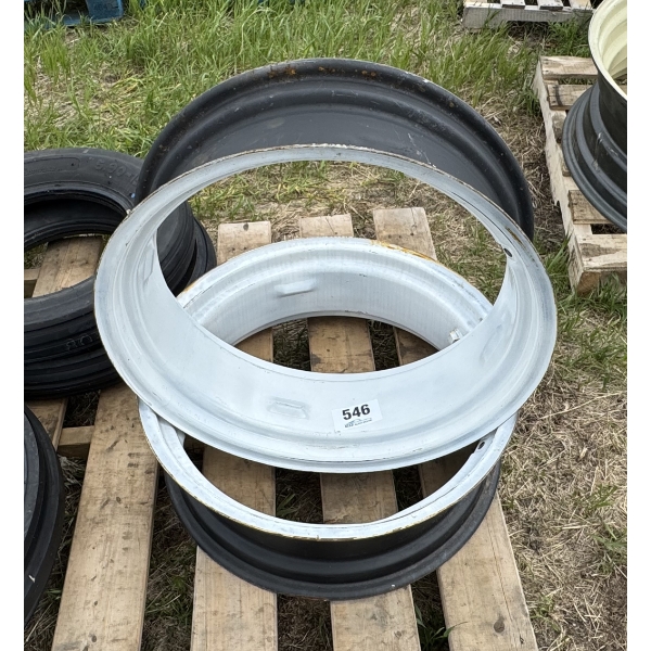 PAIR OF 24XW8 TITAN TRACTOR RIMS