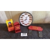 Image 1 : MASSEY-HARRIS MATCHBOX HOLDER, CLOCK, & METAL SIGN