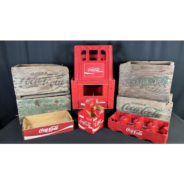 VINTAGE COCA-COLA & CANADA DRY CRATES & BOXES