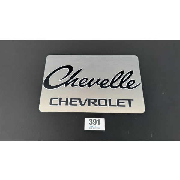 NO RESERVE CHEVELLE CHEVROLET SIGN 19" X 12"