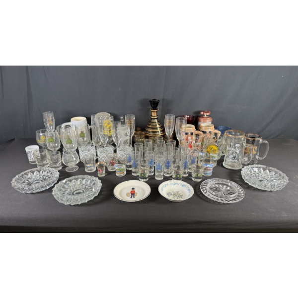 LARGE VINTAGE GLASSWARE COLLECTION