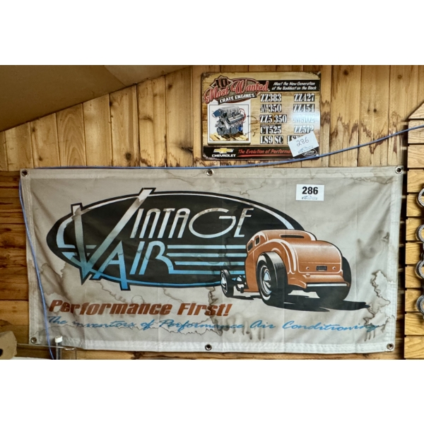 Vintage Air Vinyl Poster, Crate Engines Sign
