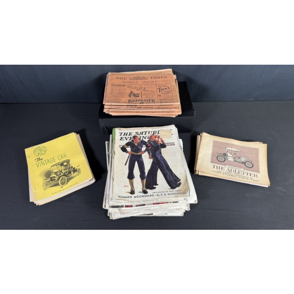 VINTAGE NEWSPAPER & MAGAZINE COLLECTION EARLY 1900's-70's