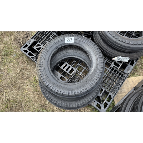 PAIR OF 4.00-15 FIRESTONE 4-PLY FRONT TIRES