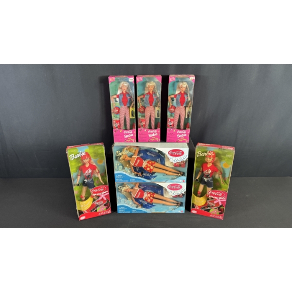 ASSORTED COCA-COLA BARBIE LOT - SPLASH, PICNIC & FUN SKATEBOARDER DOLLS