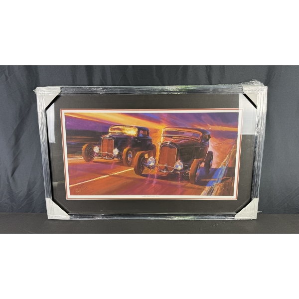 TOM FRITZ "LIKE BATS OUTTA HELL" LIMITED EDITION NUMBERED FRAMED PRINT (41/150) 23.5" X 38"