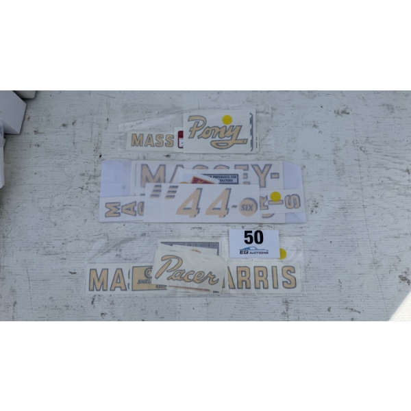 MASSEY-HARRIS ASSORTED "PONY" & "PACER" DECALS