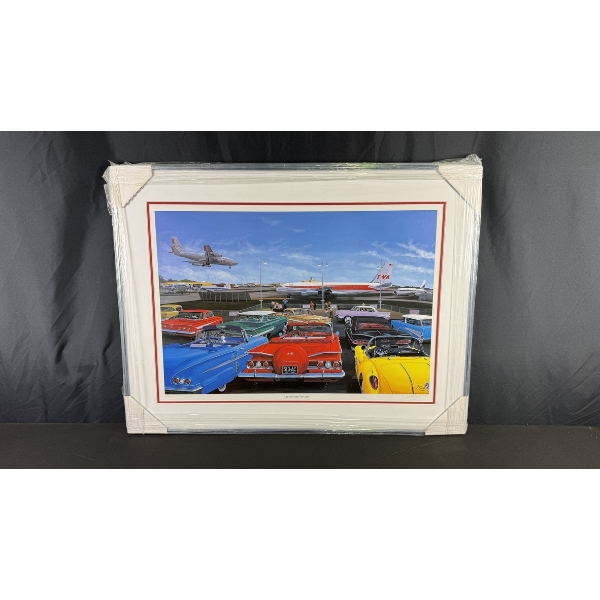 DAVE SNYDER "LET'S GO SEE THE JETS" LIMITED EDITION FRAMED PRINT (228/250) 26" X 34"