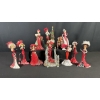 Image 1 : THE HAMILTON COLLECTION "CRYSTAL BEAUTIES OF COCA-COLA" FIGURINES COMPLETE SET W/ COA